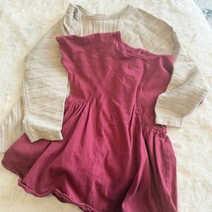 Burts Bees Toddler Dress 3T Bundle Long/short sleeve EUC BAA